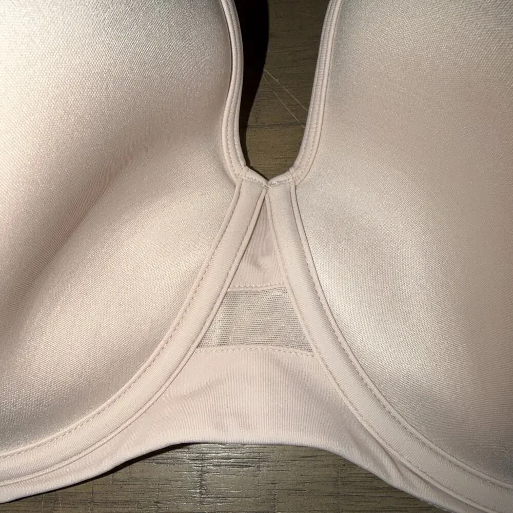 Bali One Smooth U Ultra Lt Minimizer Bra 38DDD 3490 Satin Trim Underwire Womens